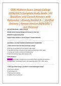 GERI Midterm Exam &lpar;Jersey College 2026&sol;2027&rpar; Complete Study Guide &vert; All Questions and Correct Answers with Rationales &vert; Already Graded A&plus; &vert; Verified Answers &vert; Newest Version 2026&sol;2027 &vert; Just Released