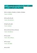 ATT COMPREHENSIVE EXAM STUDY GUIDE&NewLine;WITH COMPLETE SOLUTIONS&NewLine;