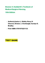 Brunner & Suddarth Medical-Surgical Nursing 16th Edition Test Bank Practice Questions Exam Prep
