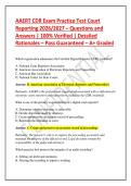 AAERT CDR Exam Practice Test Court Reporting 2026&sol;2027 &ndash; Questions and Answers &vert; 100&percnt; Verified &vert; Detailed Rationales &ndash; Pass Guaranteed &ndash; A&plus; Graded