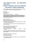 TMC PRACTICE EXAM 150 QUESTIONS WITH 100 CORRECT ANSWERS &period;2023-2024&period;