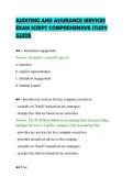AUDITING AND ASSURANCE SERVICES&NewLine;EXAM SCRIPT COMPREHENSIVE STUDY&NewLine;GUIDE&NewLine;