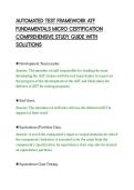 AUTOMATED TEST FRAMEWORK ATF&NewLine;FUNDAMENTALS MICRO CERTIFICATION&NewLine;COMPREHENSIVE STUDY GUIDE WITH&NewLine;SOLUTIONS