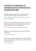 AUTOMATED TEST FRAMEWORK ATF&NewLine;FUNDAMENTALS MICRO CERTIFICATION FULL&NewLine;SOLUTION STUDY GUIDE&NewLine;