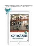Test Bank for Corrections The Essentials 5th Edition By Mary Stohr&comma; Anthony Walsh &lpar;All Chapters 1-15&comma; 100&percnt; Original Verified&comma; A&plus; Grade&rpar;