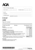 AQA A Level Law Paper 3A Contract QP 2026