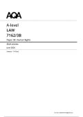 AQA A Level Law Paper 3B Human Rights MS 2026