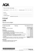 AQA A Level Law Paper 3B Human Rights QP 2026