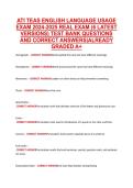 ATI TEAS ENGLISH LANGUAGE USAGE &NewLine;EXAM 2026-2027REAL EXAM &lpar;6 LATEST &NewLine;VERSIONS&rpar; TEST BANK QUESTIONS &NewLine;AND CORRECT ANSWERS&vert;ALREADY &NewLine;GRADED A&plus; 
