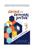 Test Bank for Crime and Criminal Justice Concepts and Controversies 3rd Edition By Stacy Mallicoat&comma; Denise Paquette Boots &lpar;All Chapters 1-14&comma; 100&percnt; Original Verified&comma; A&plus; Grade&rpar;