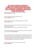 ATI TEAS SCIENCE GRADE A&plus; &NewLine;COMPLETE EXAM QUESTIONS AND &NewLine;100&percnt; VERIFIED ANSWERS &lpar;2026&sol;2027&rpar; &NewLine;PASS GUARANTEE 