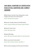 AVID MEDIA COMPOSER 101 CERTIFICATION&NewLine;EXAM ACTUAL QUESTIONS AND CORRECT&NewLine;ANSWERS&NewLine;