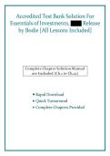 Essentials of Investments&comma; 2024 Release by Zvi Bodie&comma; Alex Kane&comma; and Alan J&period; Marcus &ndash; Complete Test Bank with Questions and Answers for Chapters 1&ndash;22&NewLine;&NewLine;