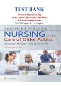 Test Bank for Advanced Practice Nursing in the Care of Older Adults&comma; 3rd Edition  by Laurie Kennedy-Malone  Verified Chapters 