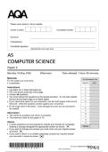 AQA AS Level Computer Science 7516 2 June 2026 Paper 2 Question Paper
