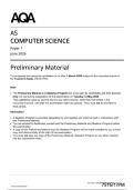 AQA AS Level Computer Science 7516 1 June 2026 Paper 1 Preliminary Material