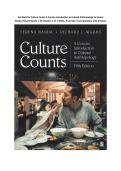 Test Bank for Culture Counts A Concise Introduction to Cultural Anthropology 5th Edition By Serena Nanda&comma; Richard Warms &lpar;All Chapters 1-15&comma; 100&percnt; Original Verified&comma; A&plus; Grade&rpar;