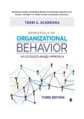 Test Bank for Essentials of Organizational Behavior An Evidence-Based Approach 3rd Edition By Terri Scandura &lpar;All Chapters 1-15&comma; 100&percnt; Original Verified&comma; A&plus; Grade&rpar;