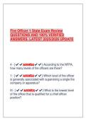  Fire Officer 1 State Exam Review &NewLine;QUESTIONS AND 100&percnt; VERIFIED &NewLine;ANSWERS&period; LATEST 2025&sol;2026 UPDATE