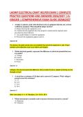 LADWP ELECTRICAL CRAFT HELPER EXAM &vert; COMPLETE &NewLine;PRACTICE QUESTIONS AND ANSWERS 2026&sol;2027 &vert; A&plus; &NewLine;GRADED &vert; COMPREHENSIVE EXAM GUIDE 2026&2027 