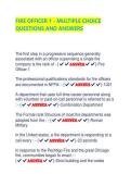 FIRE OFFICER 1 - MULTIPLE CHOICE &NewLine;QUESTIONS AND ANSWERS 