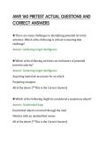 AWR 160 PRETEST ACTUAL QUESTIONS AND&NewLine;CORRECT ANSWERS&NewLine;