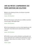 AWR 160 PRETEST COMPREHENSIVE TEST&NewLine;PAPER QUESTIONS AND SOLUTIONS