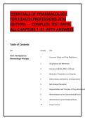 ESSENTIALS OF PHARMACOLOGY &NewLine;FOR HEALTH PROFESSIONS &lpar;9TH &NewLine;EDITION&rpar; &mdash; COMPLETE TEST BANK&colon; &NewLine;ALL CHAPTERS 1&ndash;27 WITH ANSWERS