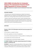 WGU D684 Introduction to Computer Science Pre-Assessment Practice Exam 2026 &vert; Questions & Correct Answers
