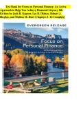 Test Bank for Focus on Personal Finance&colon; An Active Approach to Help You Achieve Financial Literacy&comma; 8th Edition by Kapoor&comma; Dlabay&comma; Hughes & Hart &vert; Chapters 1&ndash;14&NewLine;&NewLine;