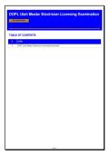 DOPL Utah Master Electrician Licensing Examination &vert; Practice Exam Questions & Answers