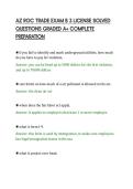AZ ROC TRADE EXAM B 3 LICENSE SOLVED&NewLine;QUESTIONS GRADED A&plus; COMPLETE&NewLine;PREPARATION