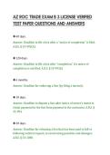 AZ ROC TRADE EXAM B 3 LICENSE VERIFIED&NewLine;TEST PAPER QUESTIONS AND ANSWERS