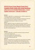 NCCCO Tower Crane Master Exam Prep &vert; Complete Study Guide with Actual Questions with Answers & Detailed Rationales &vert; Latest Update 2026&sol;2027 &vert; Already Graded A&plus;