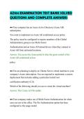 AZ104 EXAMINATION TEST BANK SOLVED&NewLine;QUESTIONS AND COMPLETE ANSWERS&NewLine;