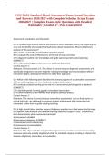 WGU D184 Standard-Based Assessment Exam Actual Questions and Answers 2026&sol;2027 with Complete Solution Actual Exam 2026&sol;2027 &vert; Complete Exam-Style Questions with Detailed Rationales &vert; Graded A&plus; &vert; Pass Guaranteed