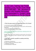 FL ALF Core Training Test Florida Assisted Living Facility Exam Study Guide 2026&sol;2027 &vert; 100&plus; Questions & Answers with Detailed Rationales &vert; Pass Guaranteed A&plus; Graded &lpar;Latest AHCA Compliance & Florida Statute 429&rpar;