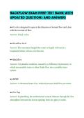 BACKFLOW EXAM PREP TEST BANK WITH&NewLine;UPDATED QUESTIONS AND ANSWERS