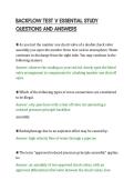 BACKFLOW TEST V ESSENTIAL STUDY&NewLine;QUESTIONS AND ANSWERS