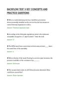 BACKFLOW TEST V KEY CONCEPTS AND&NewLine;PRACTICE QUESTIONS&NewLine;