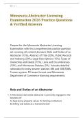 Minnesota Abstracter Licensing &NewLine;Examination 2026 Practice Questions &NewLine;& Verified Answers 