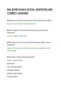 BAIL BOND EXAM II ACTUAL QUESTIONS AND&NewLine;CORRECT ANSWERS