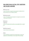 BAIL BOND EXAM II ACTUAL TEST QUESTIONS&NewLine;AND SOLVED ANSWERS&NewLine;