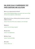 BAIL BOND EXAM II COMPREHENSIVE TEST&NewLine;PAPER QUESTIONS AND SOLUTIONS