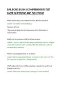 BAIL BOND EXAM II COMPREHENSIVE TEST&NewLine;PAPER QUESTIONS AND SOLUTIONS