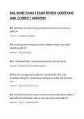 BAIL BOND EXAM II EXAM REVIEW QUESTIONS&NewLine;AND CORRECT ANSWERS&NewLine;