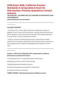 CPJE Exam 2026 &vert; California Practice Standards & Jurisprudence Exam for Pharmacists &vert; Practice Questions & Correct Answers