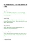BAILEY BRIDGE EXAM II FULL SOLUTION STUDY&NewLine;GUIDE