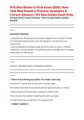 NYS Real Estate U Final Exam 2026 &vert; New York Real Estate U Practice Questions & Correct Answers &vert; NY Real Estate Exam Prep