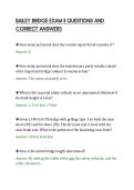 BAILEY BRIDGE EXAM II QUESTIONS AND&NewLine;CORRECT ANSWERS&NewLine;